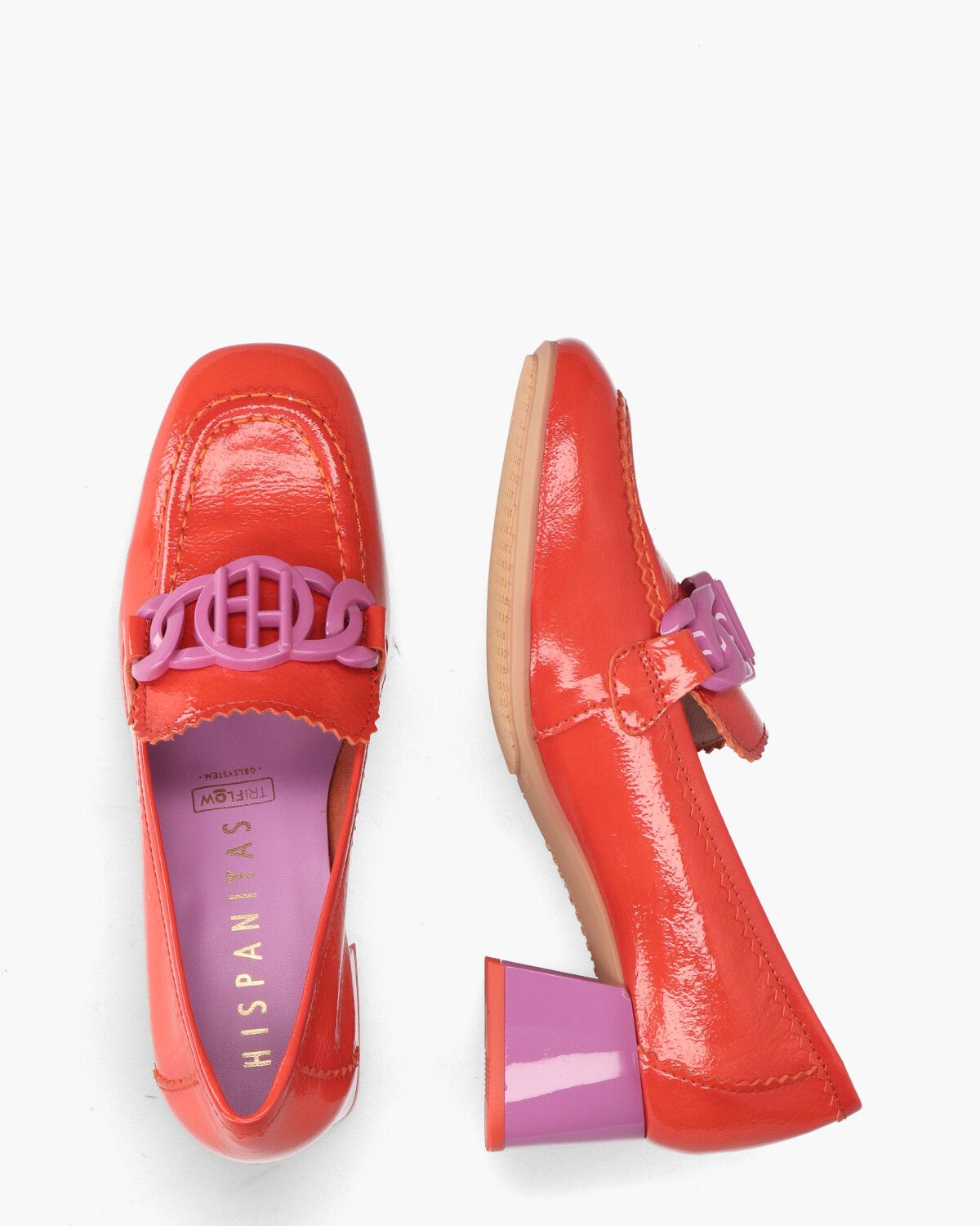 HV243319 Rood/Paars Damesloafers