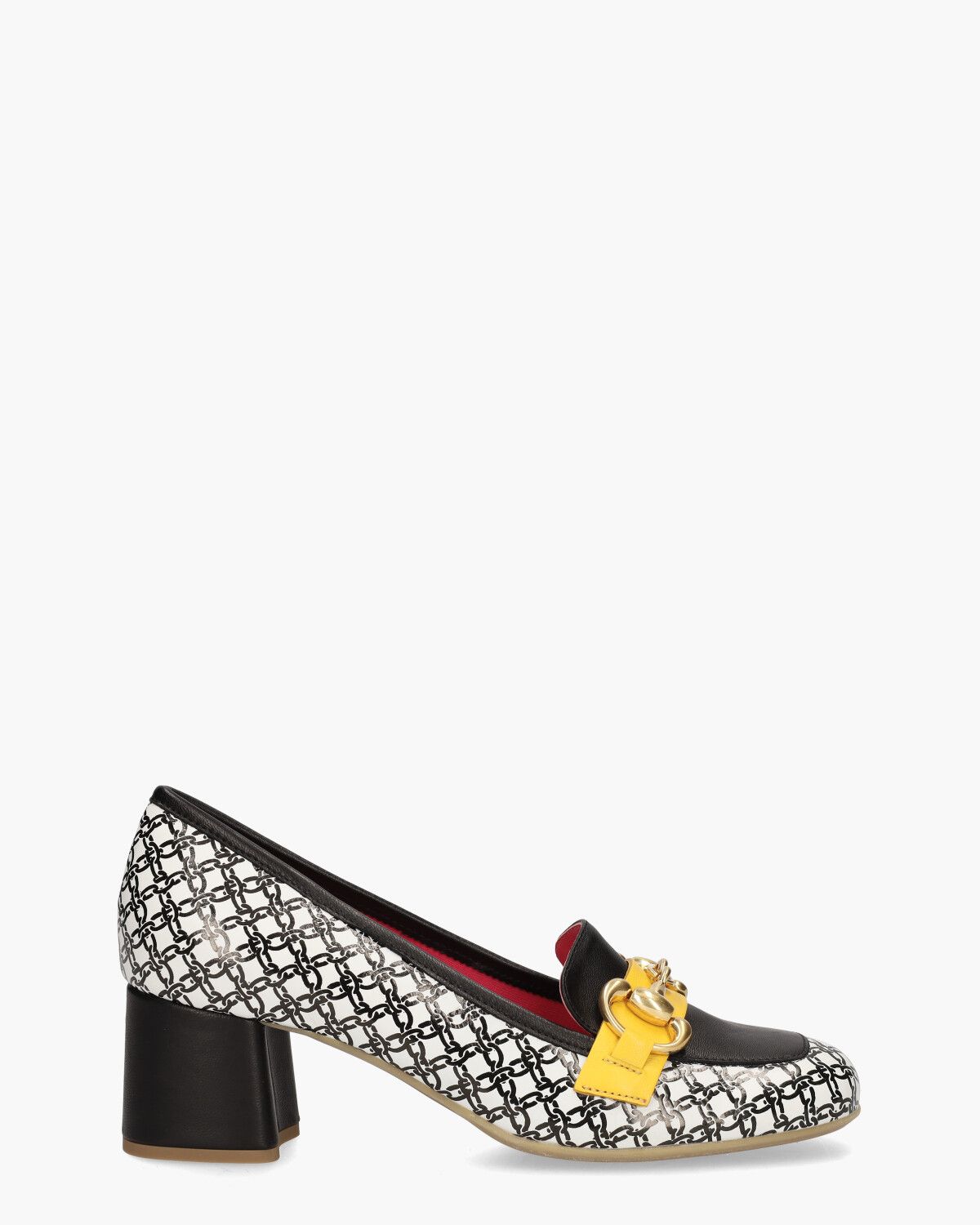 1504 Zwart/Wit Damesloafers