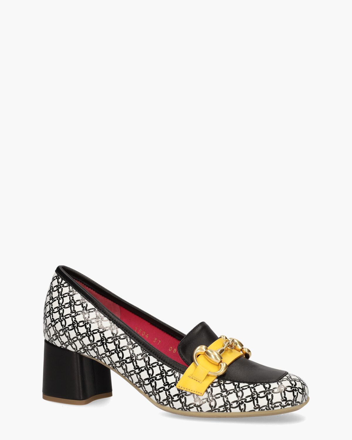 1504 Zwart/Wit Damesloafers