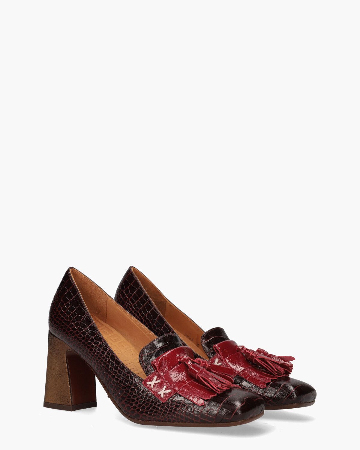 Officiel Bordeauxrood Damesloafers