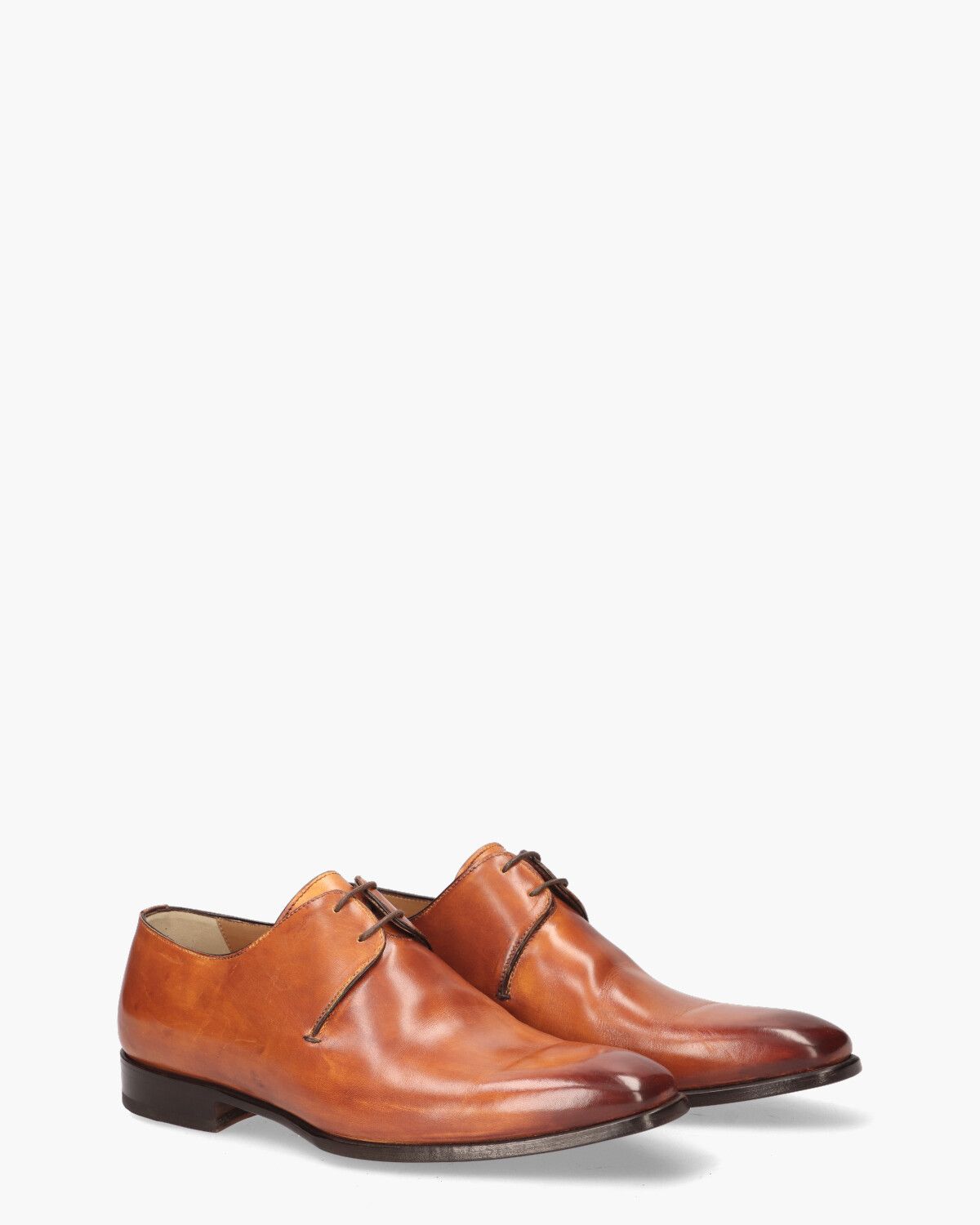 F2023 Cognac Heren Veterschoenen