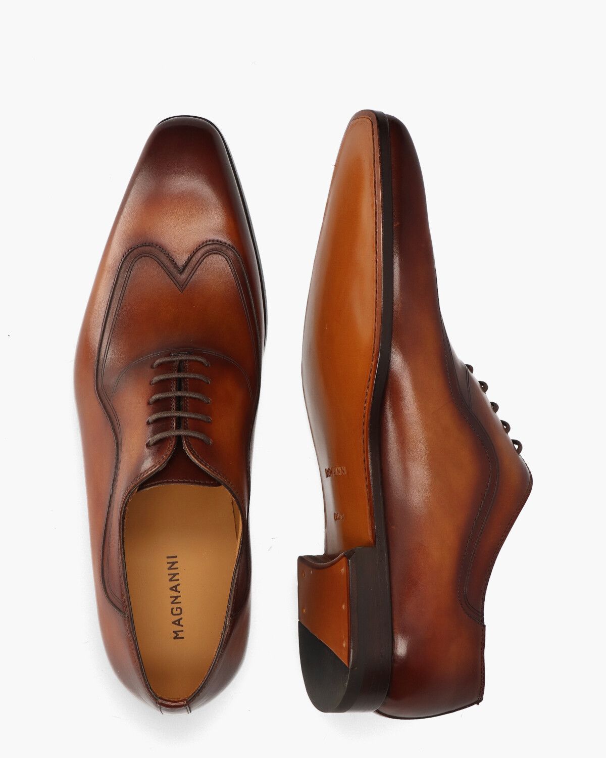 23870 Cognac Heren Veterschoenen