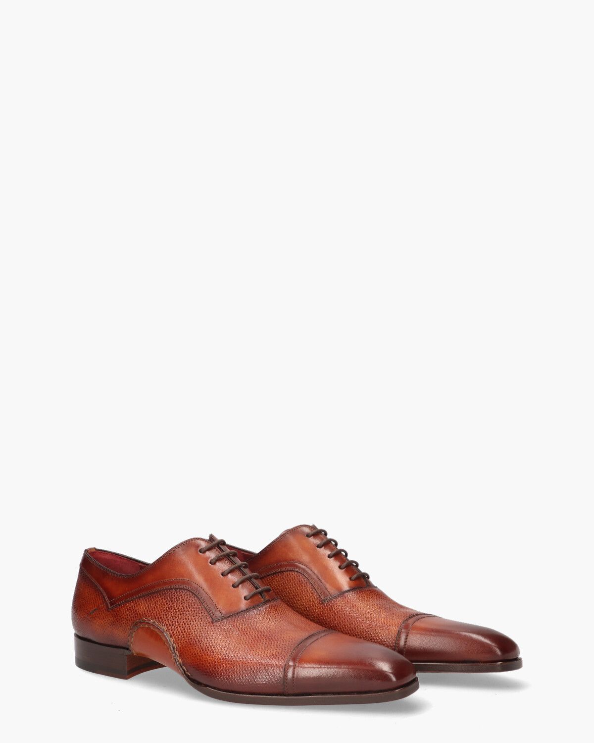 20128 Cognac Heren Veterschoenen