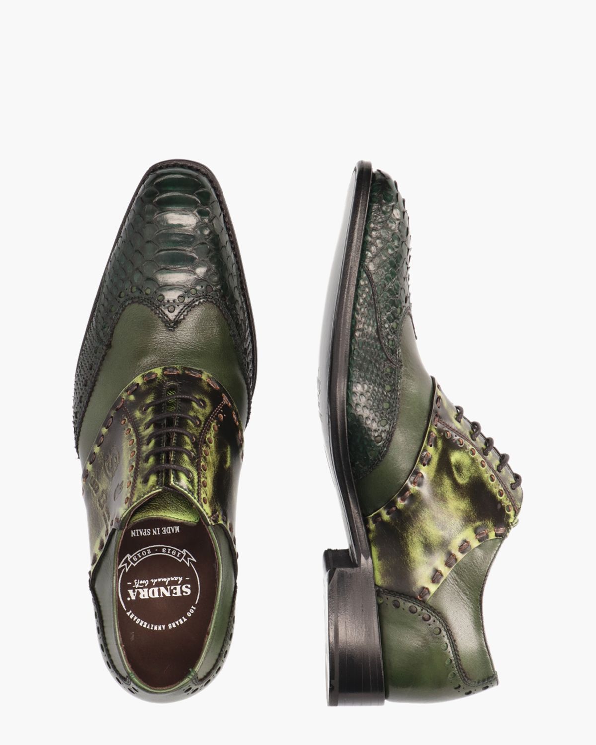 10914 Groen Heren Veterschoenen