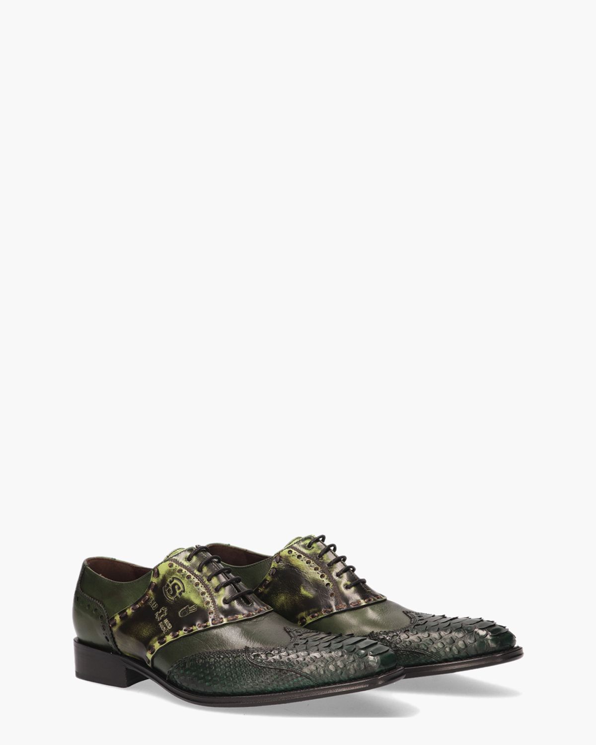10914 Groen Heren Veterschoenen