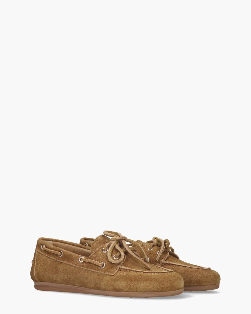 Boat Loafer Brushed Cognac Dames Veterschoenen