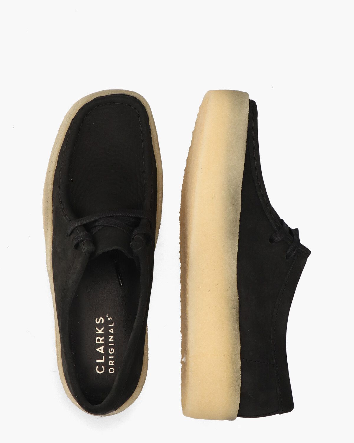 Wallabee Cup Zwart Dames Veterschoenen