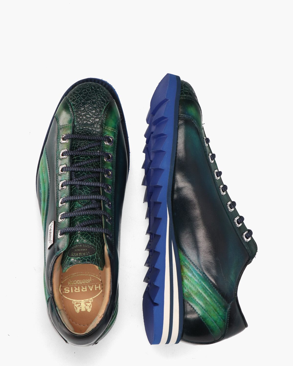 3895 Blauw/Groen Herensneakers