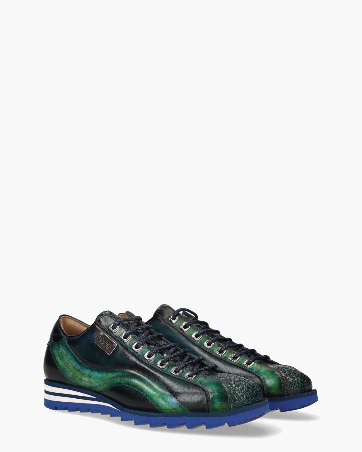 3895 Blauw/Groen Herensneakers