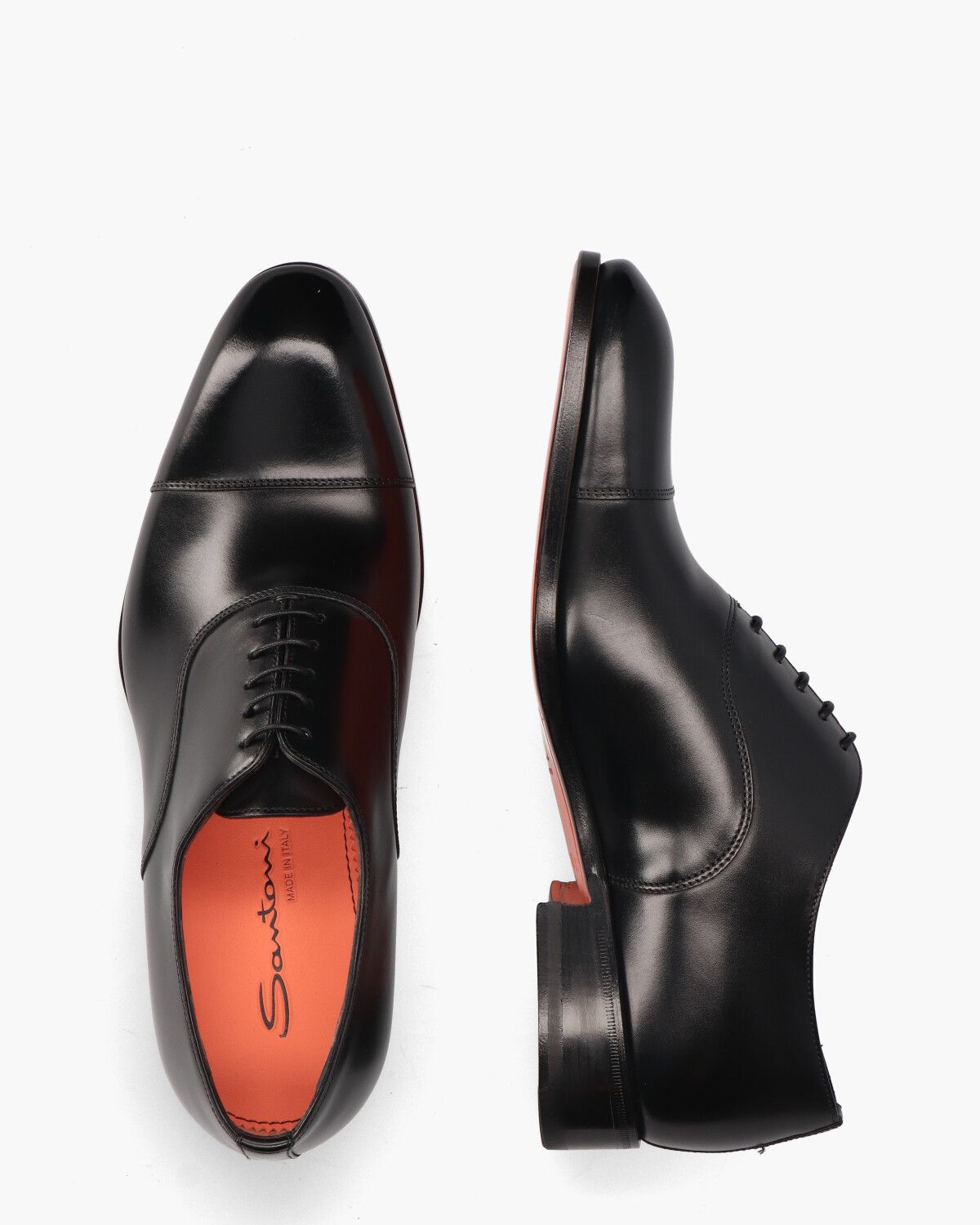 12474 Zwart Heren Veterschoenen