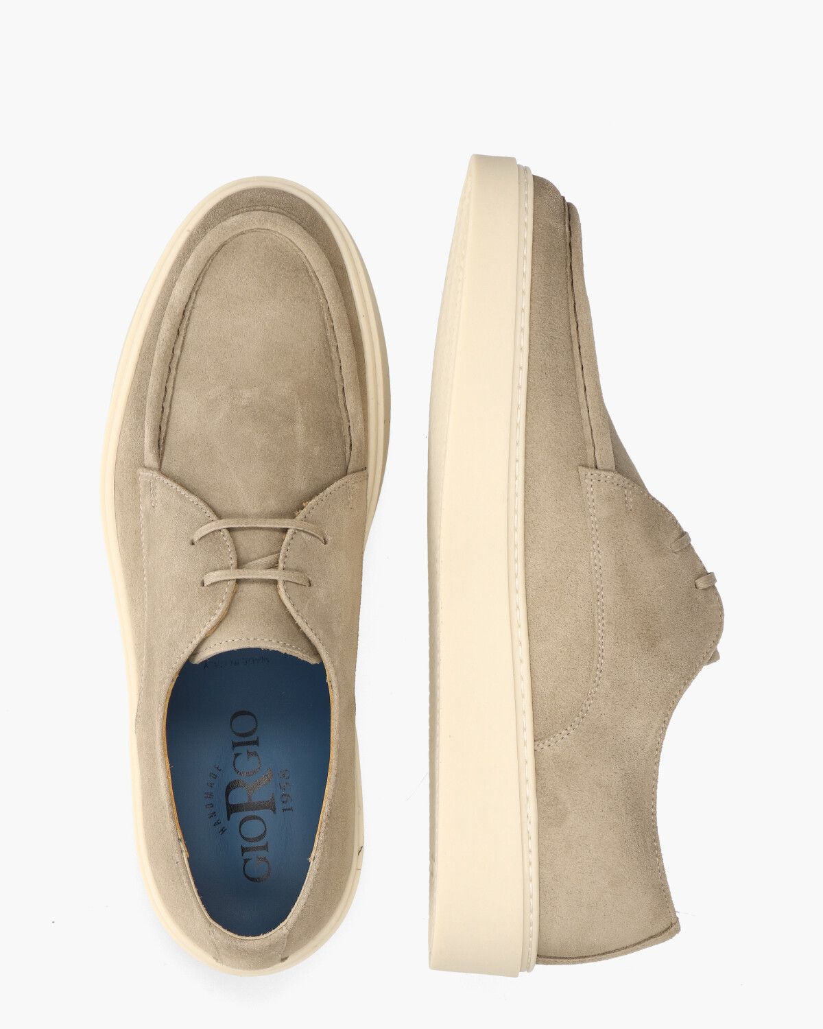 13712 Beige Heren Veterschoenen