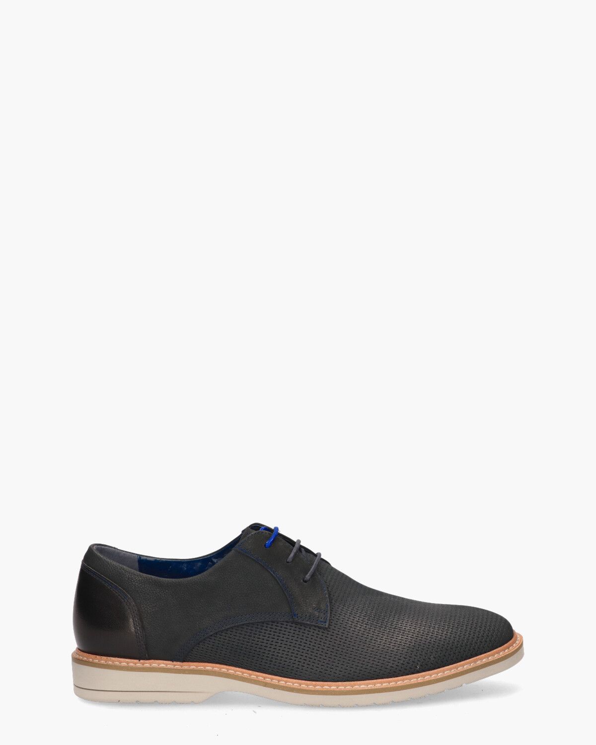 Kael Donkerblauw Heren Veterschoenen