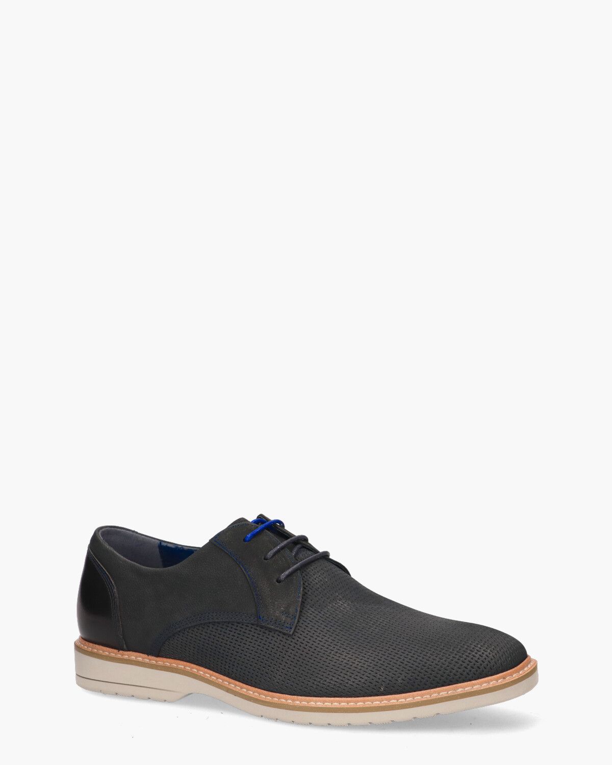 Kael Donkerblauw Heren Veterschoenen