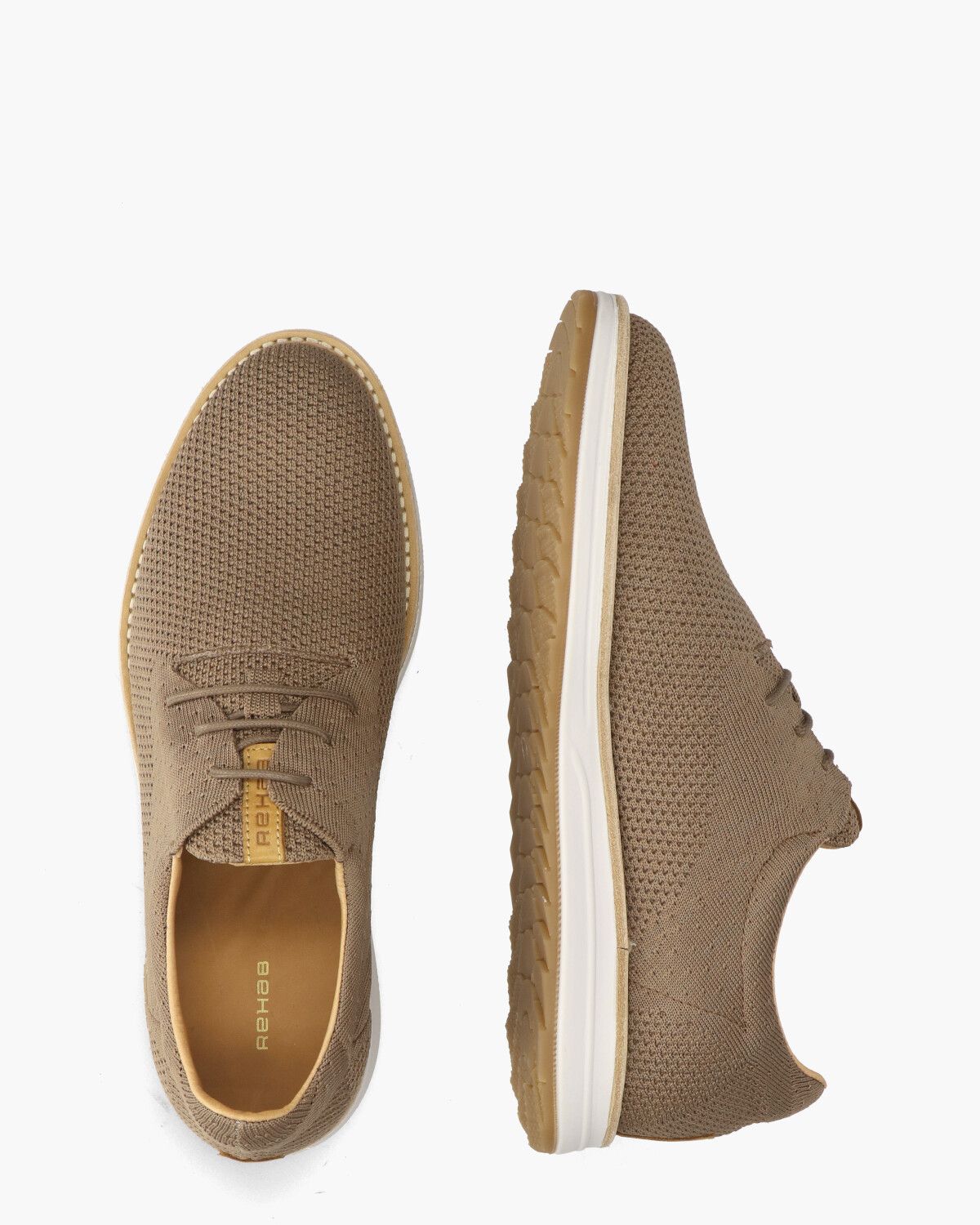 Nolan Knit Bruin Heren Veterschoenen