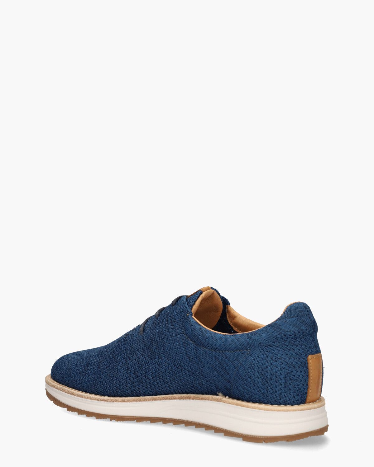Nolan Knit Blauw Heren Veterschoenen
