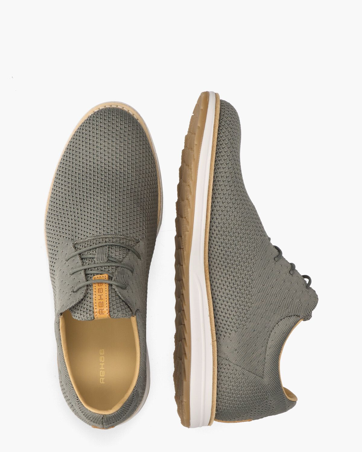 Nolan Knit Groen Heren Veterschoenen