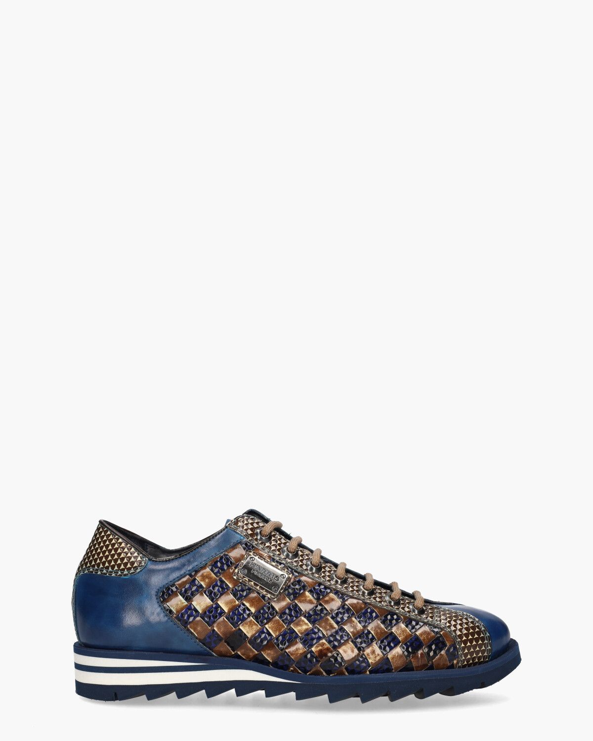 2817 Blauw/Bruin Herensneakers