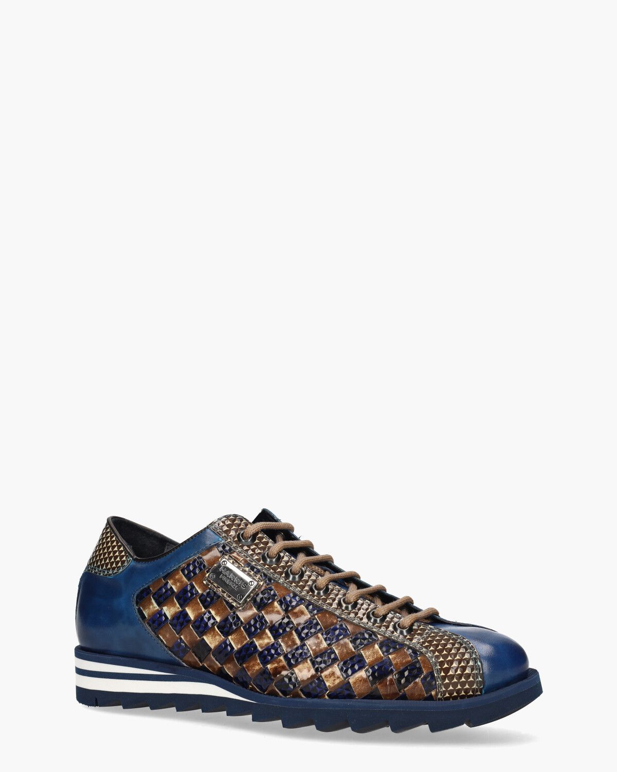 2817 Blauw/Bruin Herensneakers