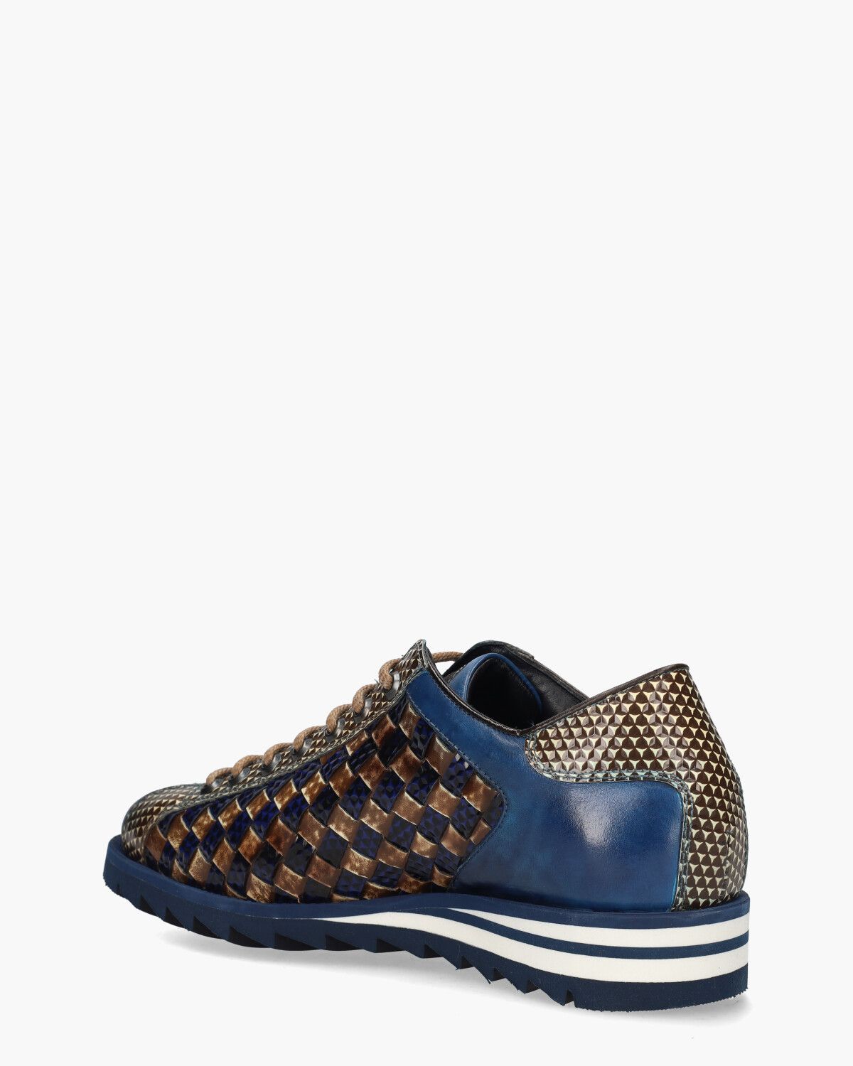2817 Blauw/Bruin Herensneakers