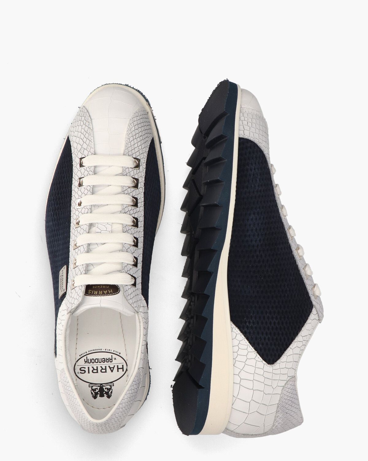 2817 Wit/Donkerblauw Herensneakers