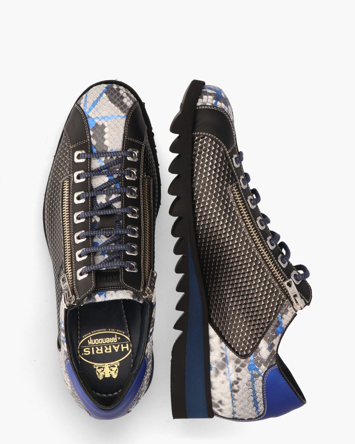 3817 Grijs/Blauw Herensneakers