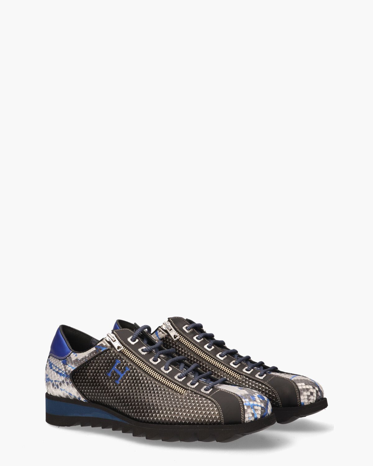 3817 Grijs/Blauw Herensneakers