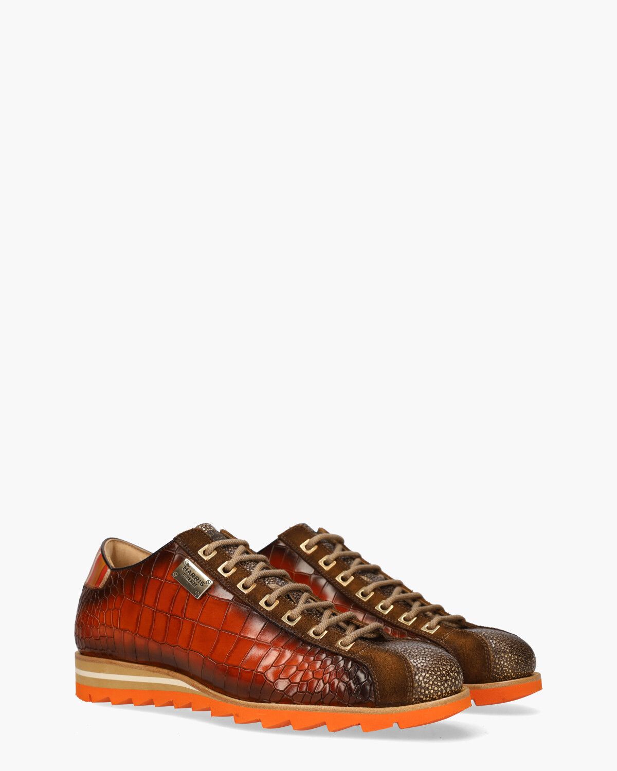 2892 Bruin/Oranje Herensneakers