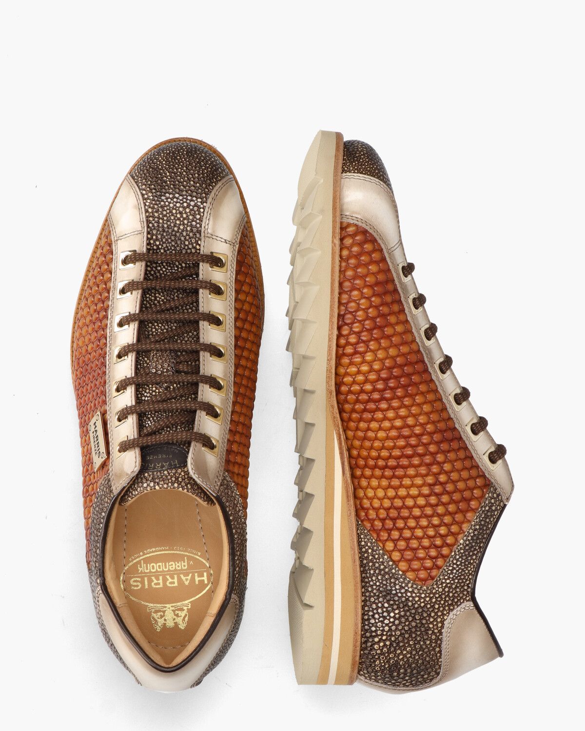 2817 Bruin/Beige Herensneakers