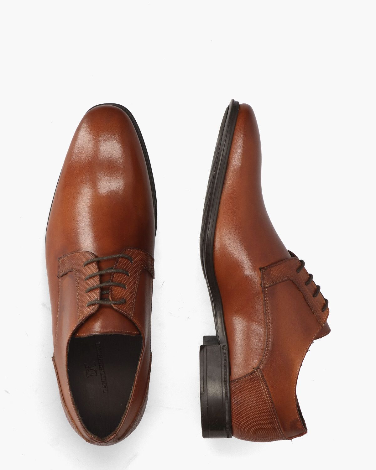 2572E Cognac Heren Veterschoenen