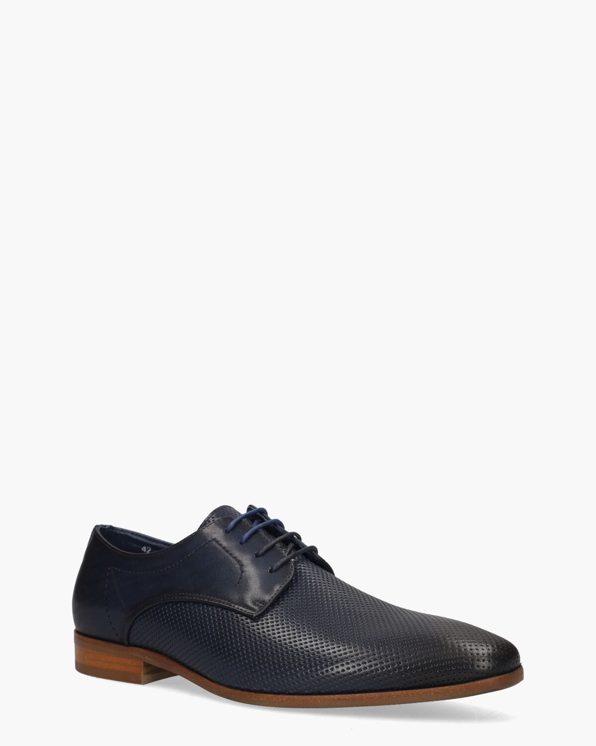 Taff Donkerblauw Heren Veterschoenen