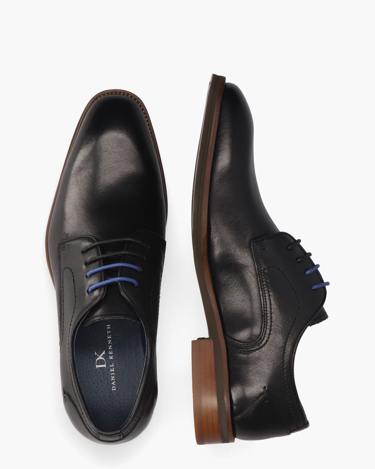 Ylan Zwart Heren Veterschoenen