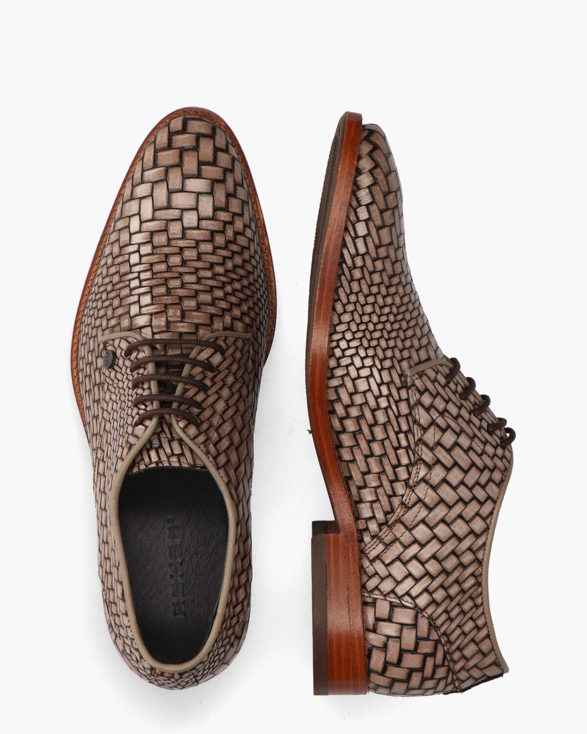 Brad Brick Taupe Heren Veterschoenen