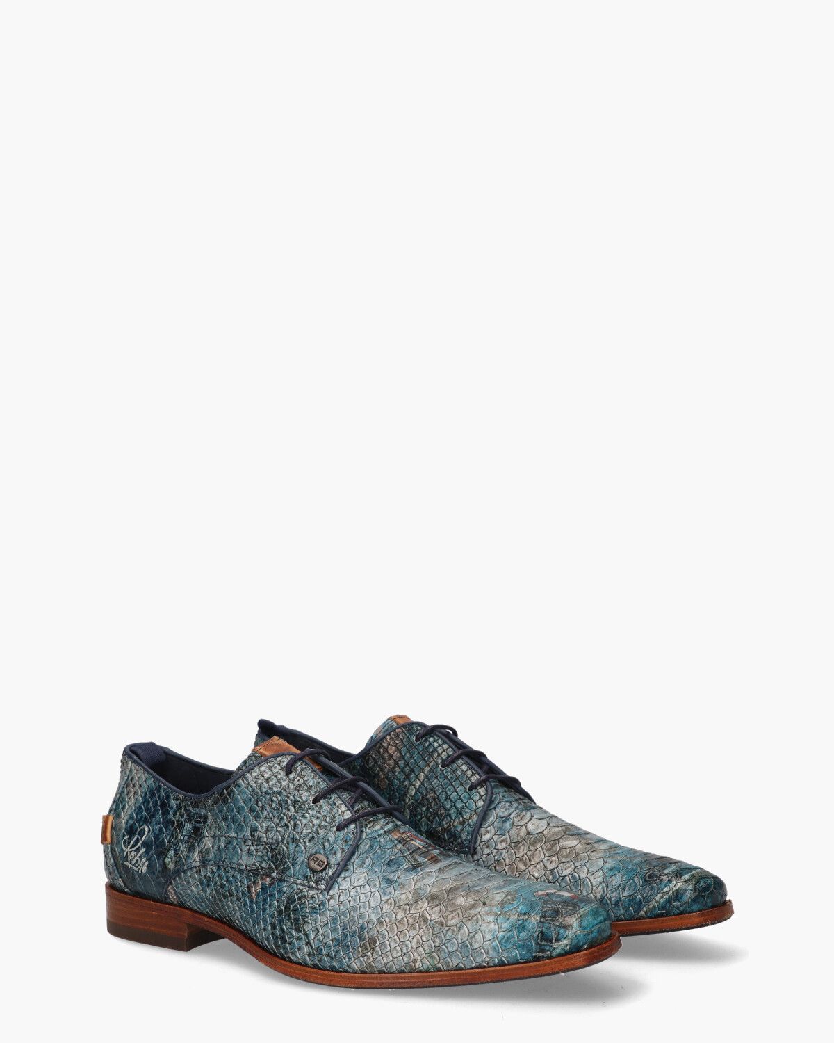 Greg Beau Blauw Heren Veterschoenen
