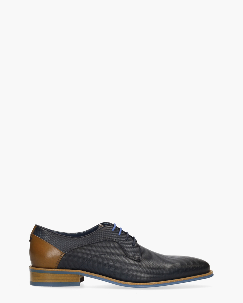 River Donkerblauw/Bruin Heren Veterschoenen
