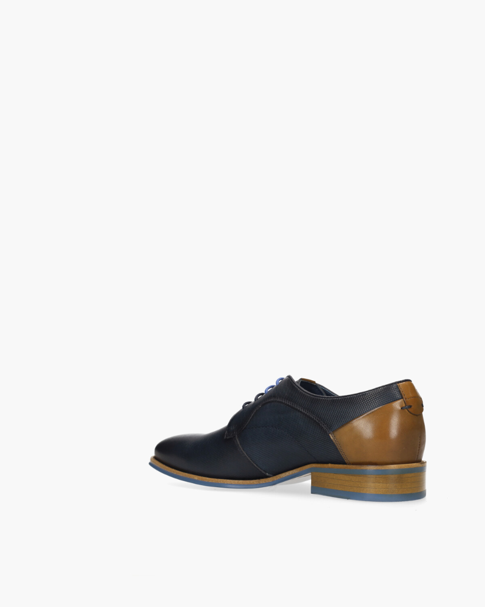 River Donkerblauw/Bruin Heren Veterschoenen