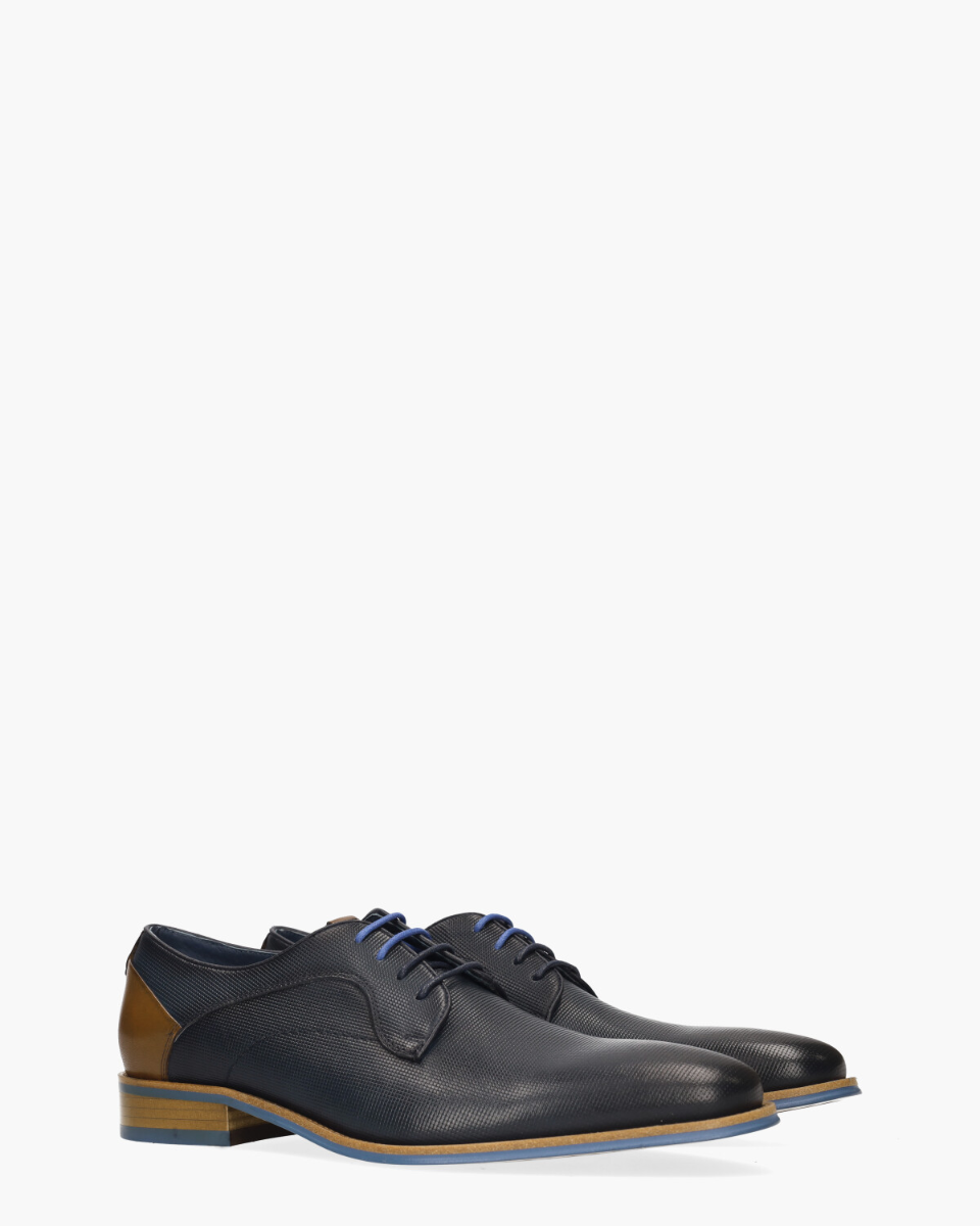 River Donkerblauw/Bruin Heren Veterschoenen