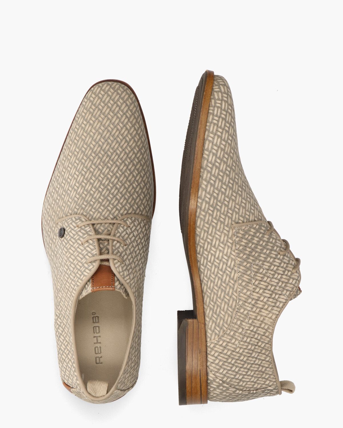 Greg Braid Grijs/Beige Heren Veterschoenen