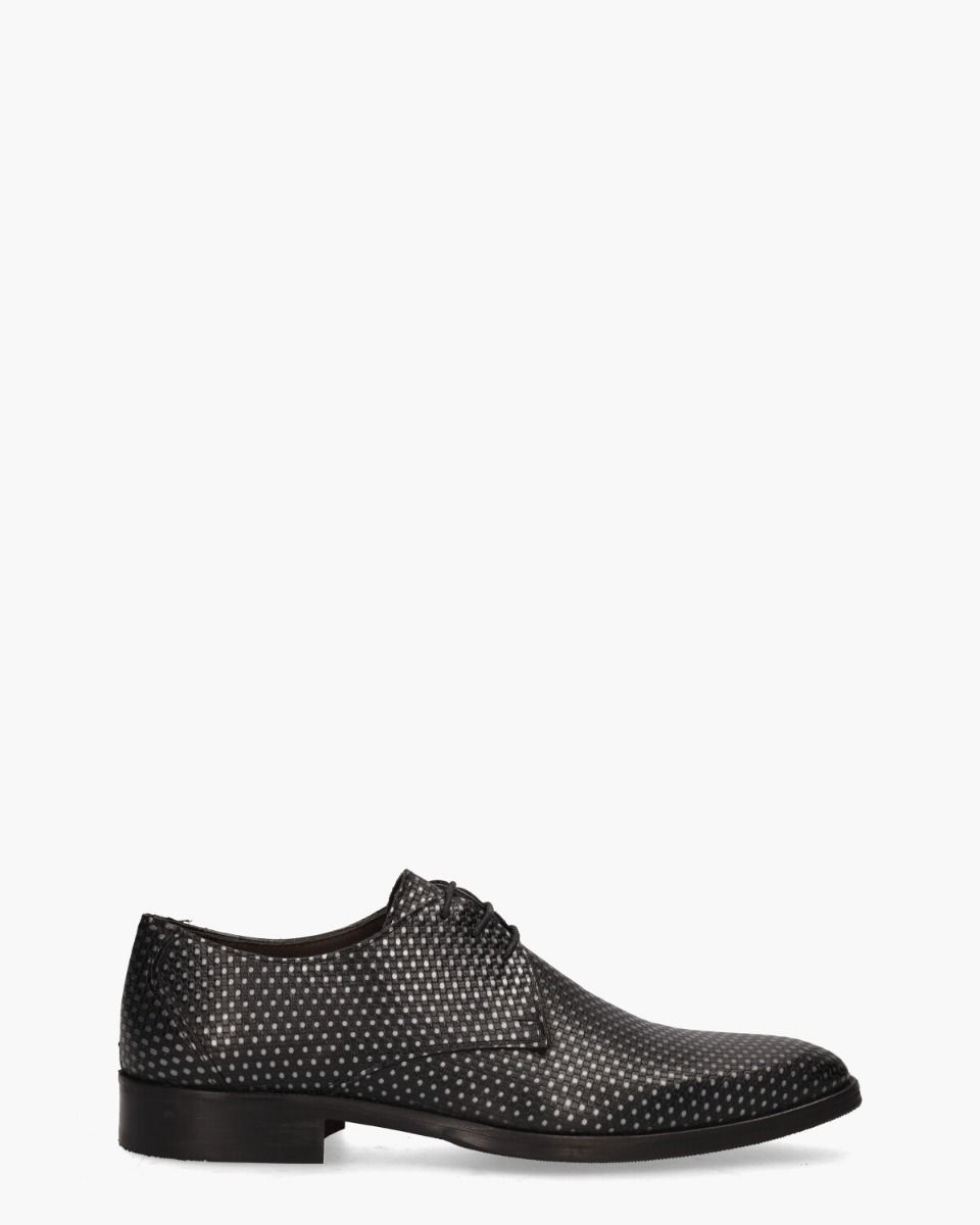 Stan II Zwart/Zilvergrijs Heren Veterschoenen