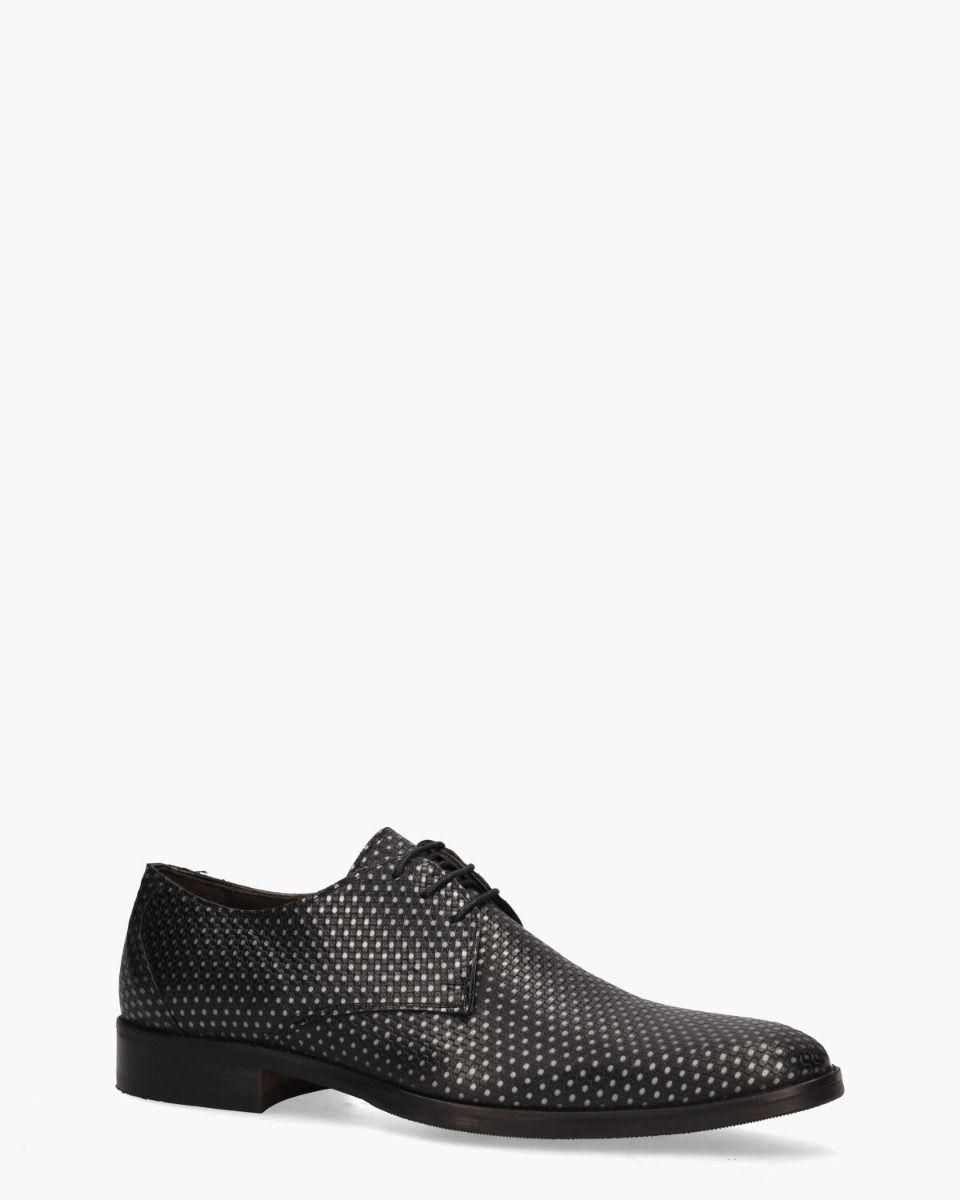 Stan II Zwart/Zilvergrijs Heren Veterschoenen