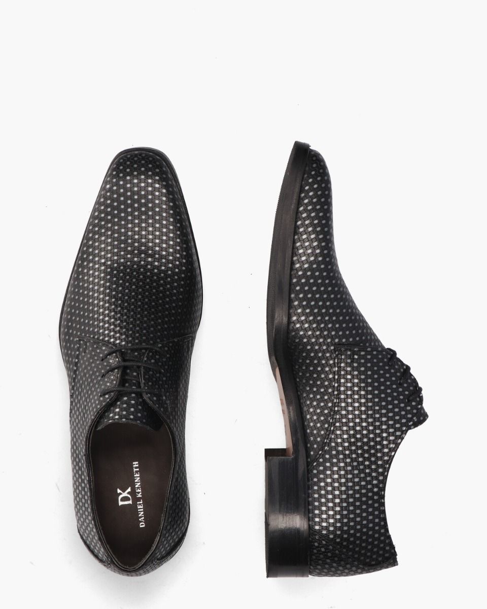 Stan II Zwart/Zilvergrijs Heren Veterschoenen
