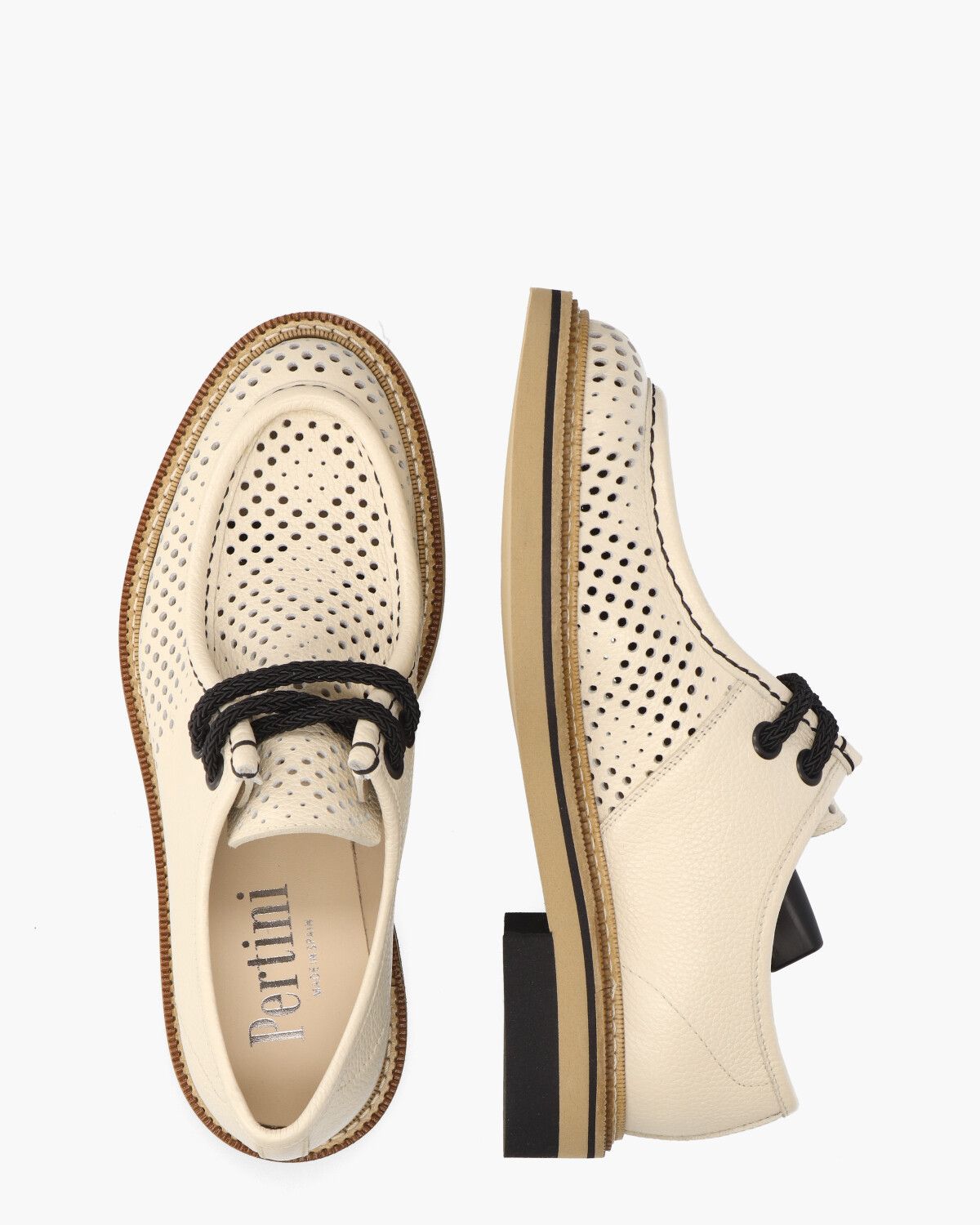 32290 Off-White Dames Veterschoenen
