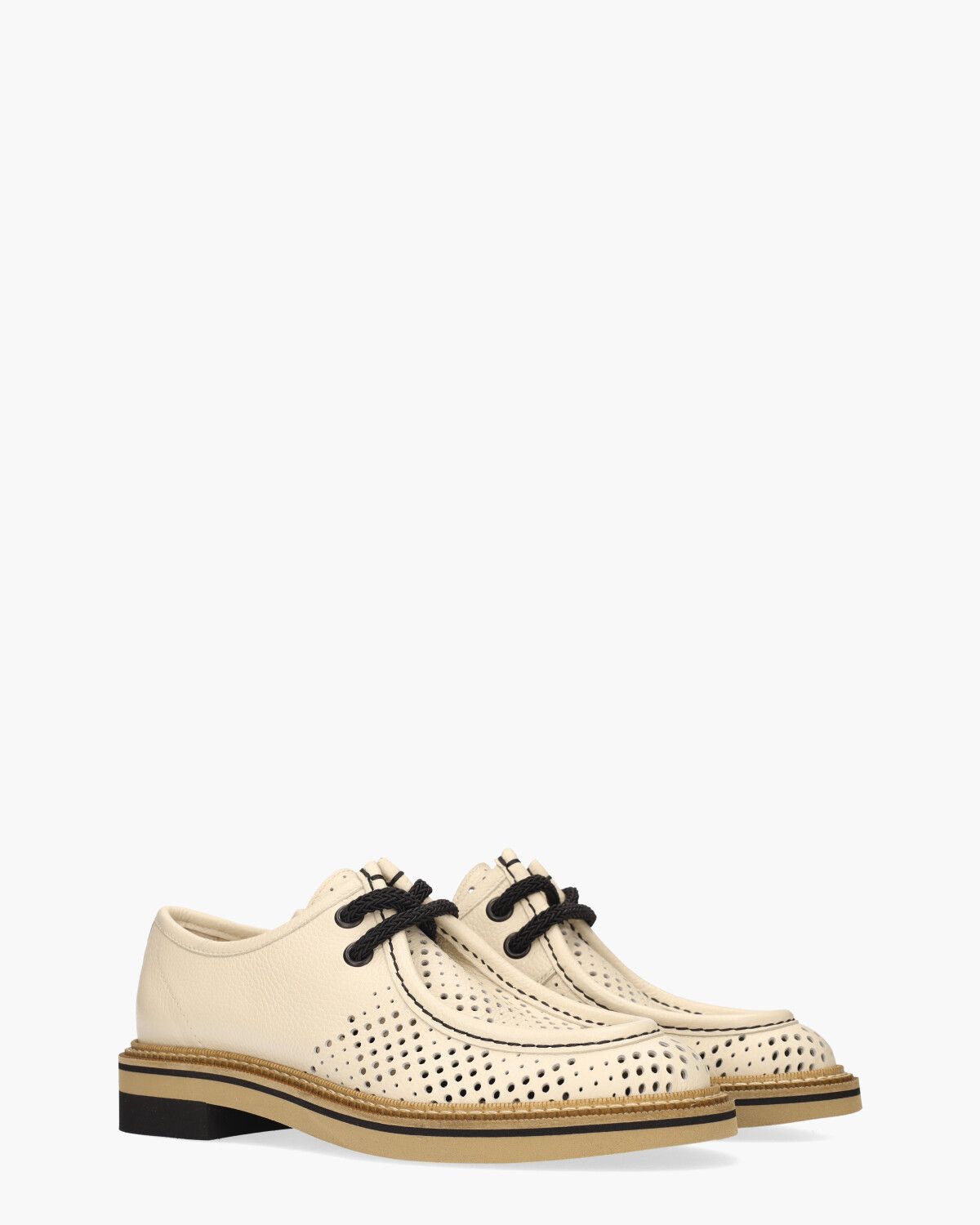 32290 Off-White Dames Veterschoenen