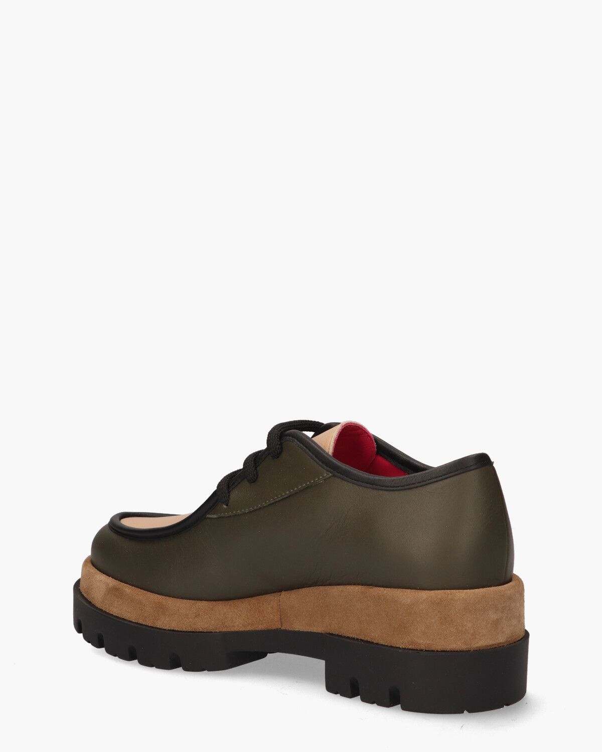 319 Groen/Bruin Dames Veterschoenen