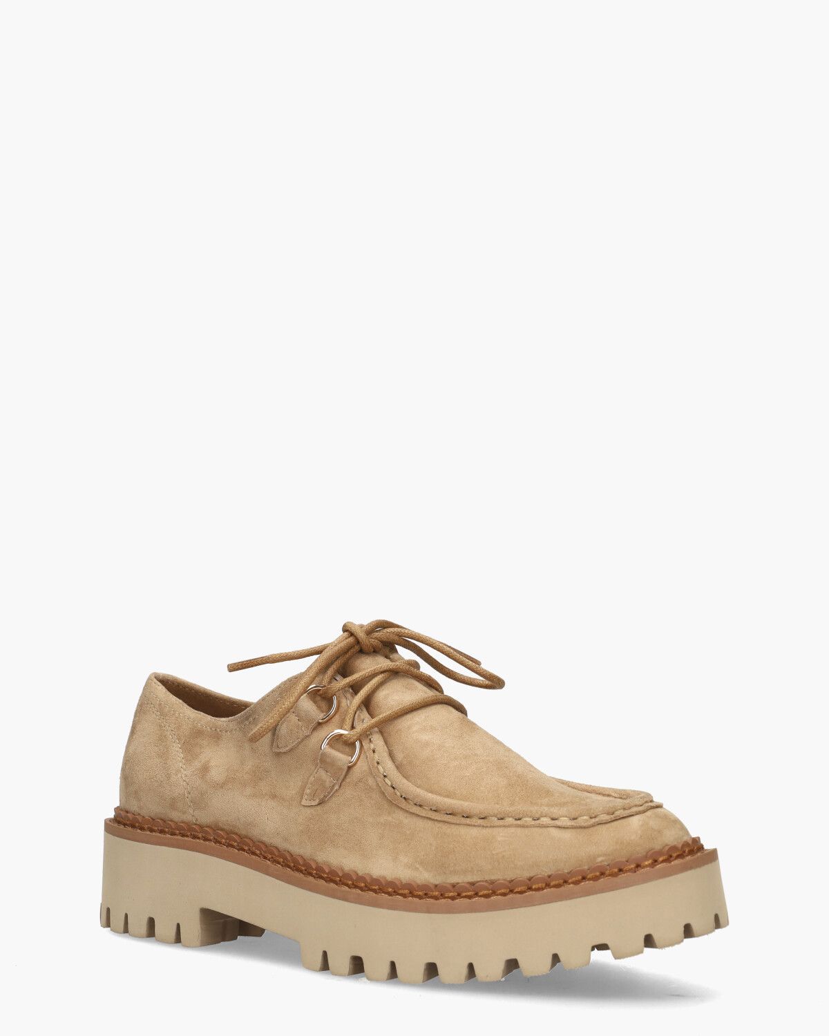VeraLynn Beige Dames Veterschoenen
