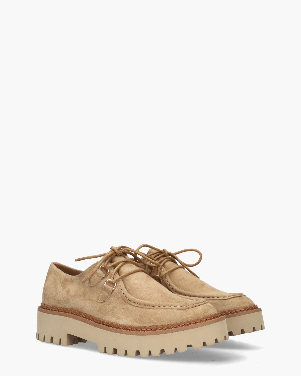 VeraLynn Beige Dames Veterschoenen