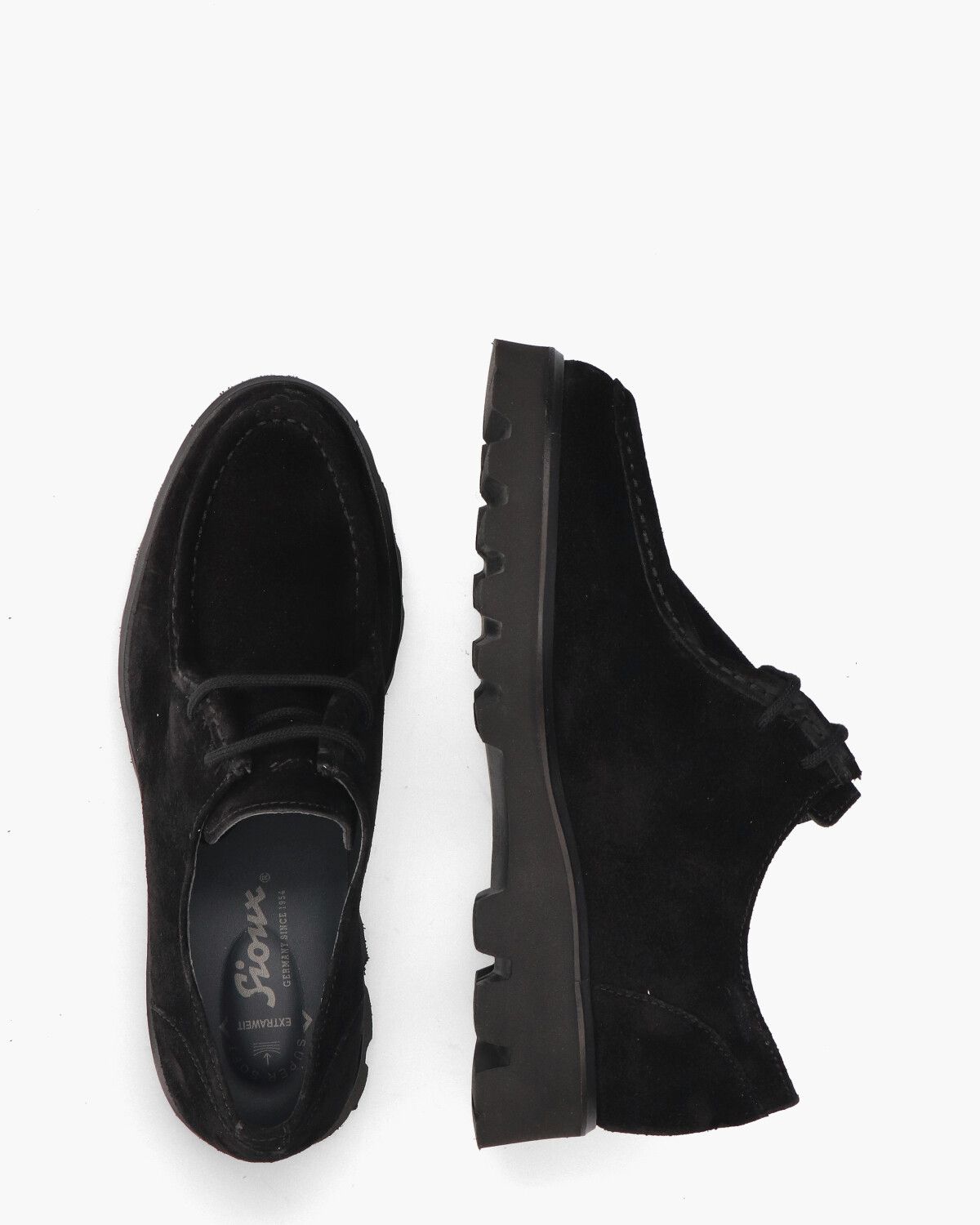 41540 Zwart Dames Veterschoenen