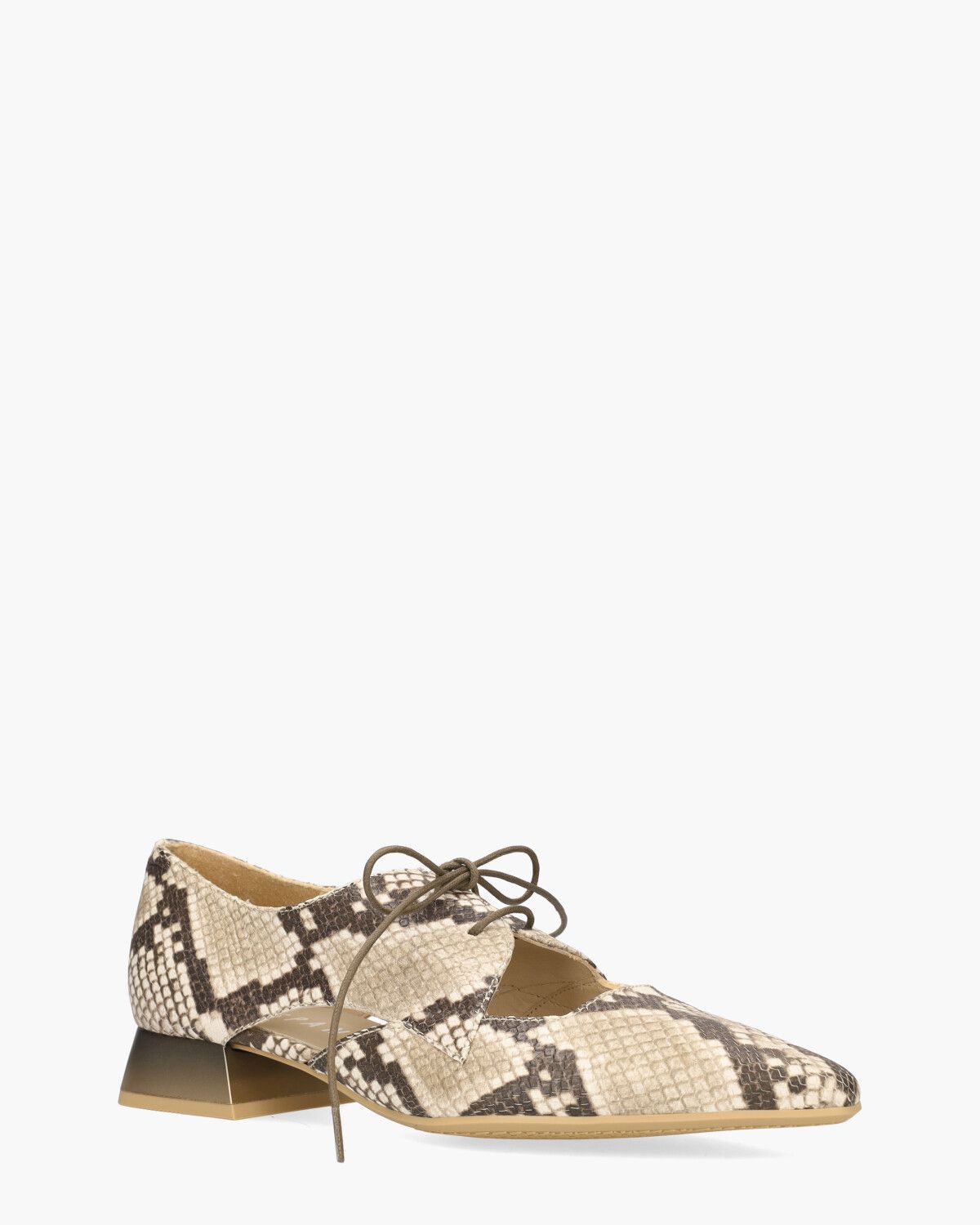 HV253858 Beige/Bruin Dames Veterschoenen