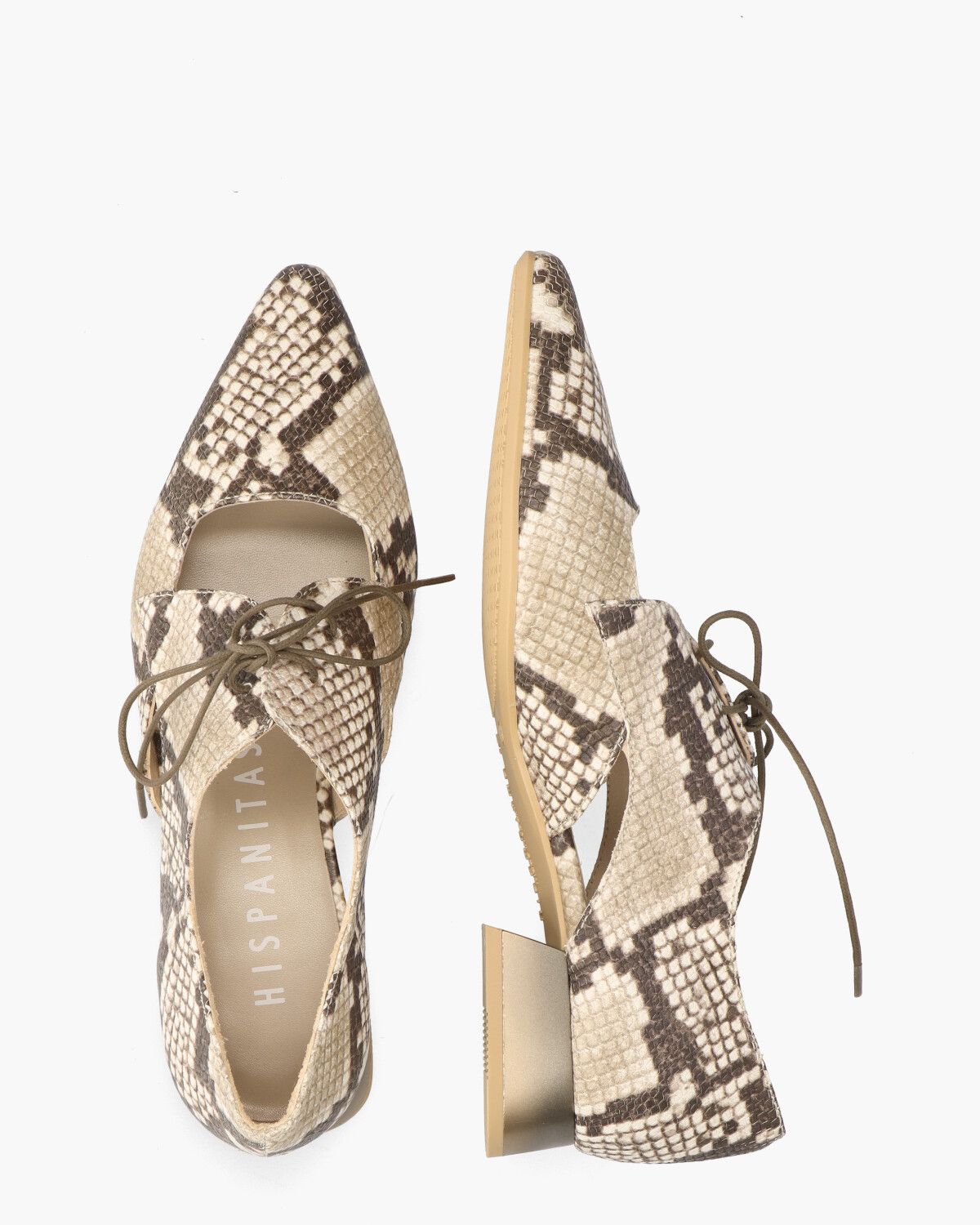 HV253858 Beige/Bruin Dames Veterschoenen