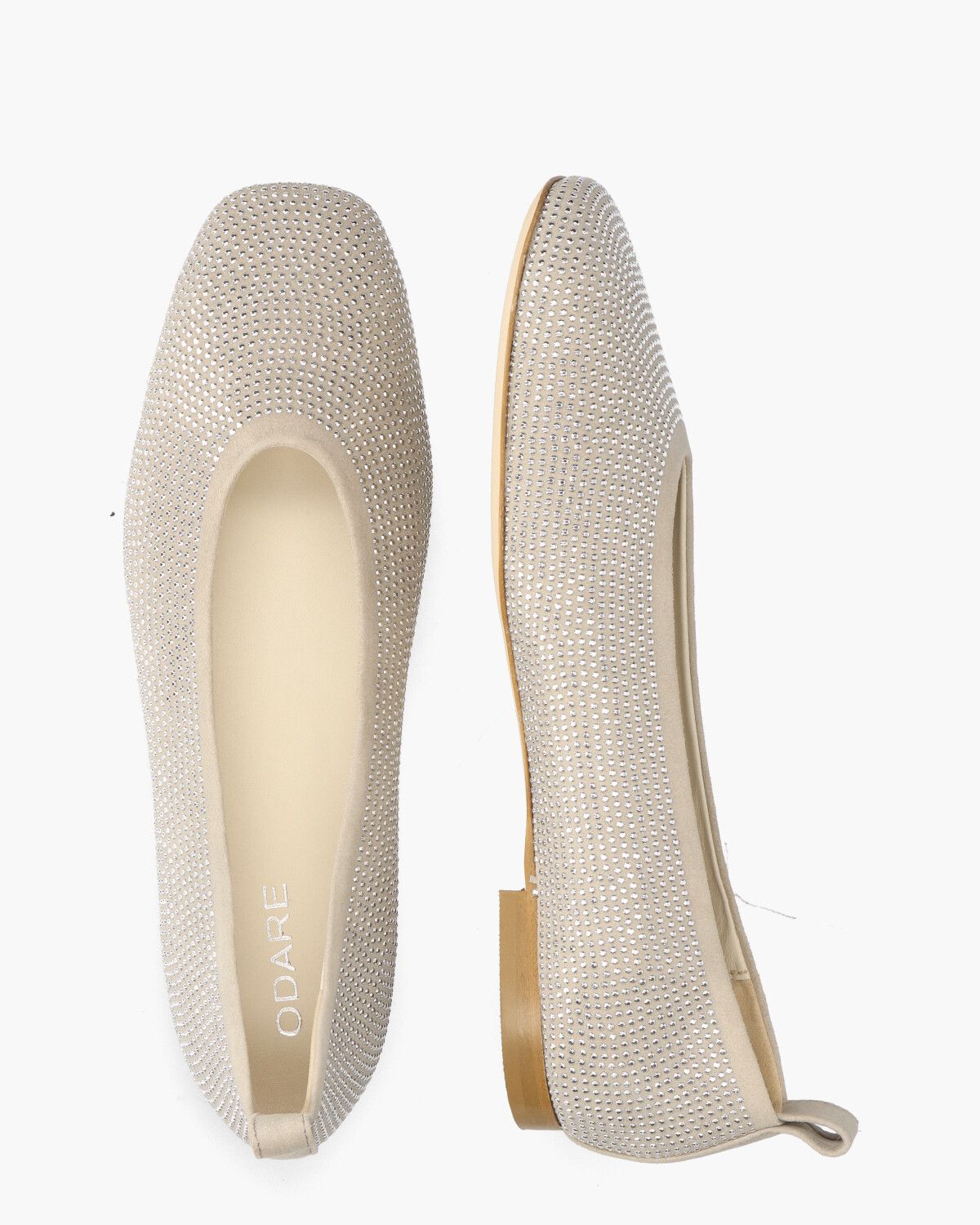 Agata Lichtgrijs/Zilver Damesballerina's