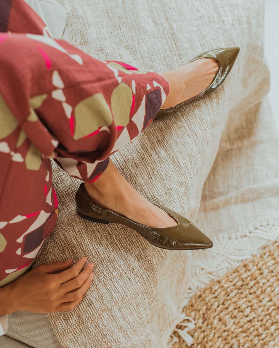 Ingrid 1000 Legergroen Damesloafers
